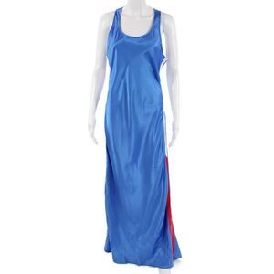 Serena Bute Women Maxi Tank Dress Blue Round Neck Sleeveless Size 12